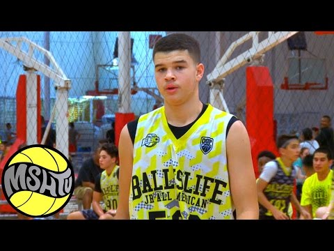 Devin Lewis owns the paint at 2016 EBC Jr All American Camp
