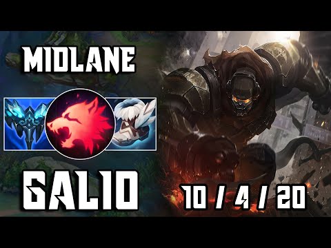 MIDLANE GALIO! THE ROAMING KING! | - Galio Gameplay S12 | League of Legends