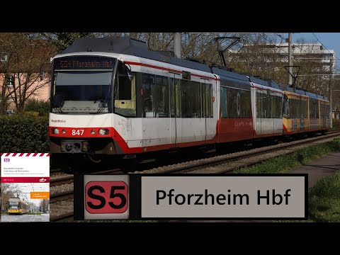 AVG Führerstandsmitfahrt Rheinbergstraße - Pforzheim Hbf