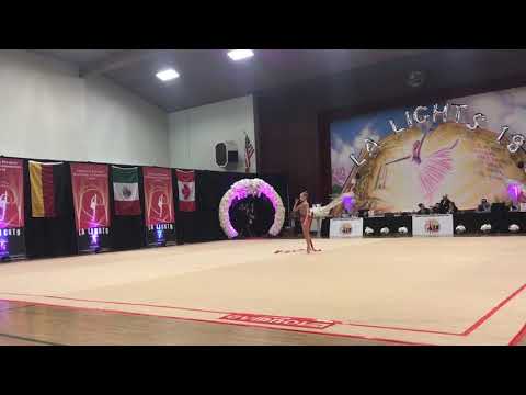Denysenko Viktoriia (Ukraine) - ??.?? - Ribbon - Level 10 Junior - LA Lights 2018