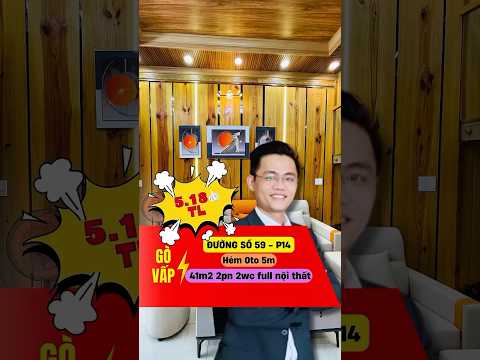 SIÊU PHẨM NHÀ HẺM XE HƠI - ĐẬU CỬA NHÀ NGÀY ĐÊM -  ĐƯỜNG 59 - P.14 - GÒ VẤP