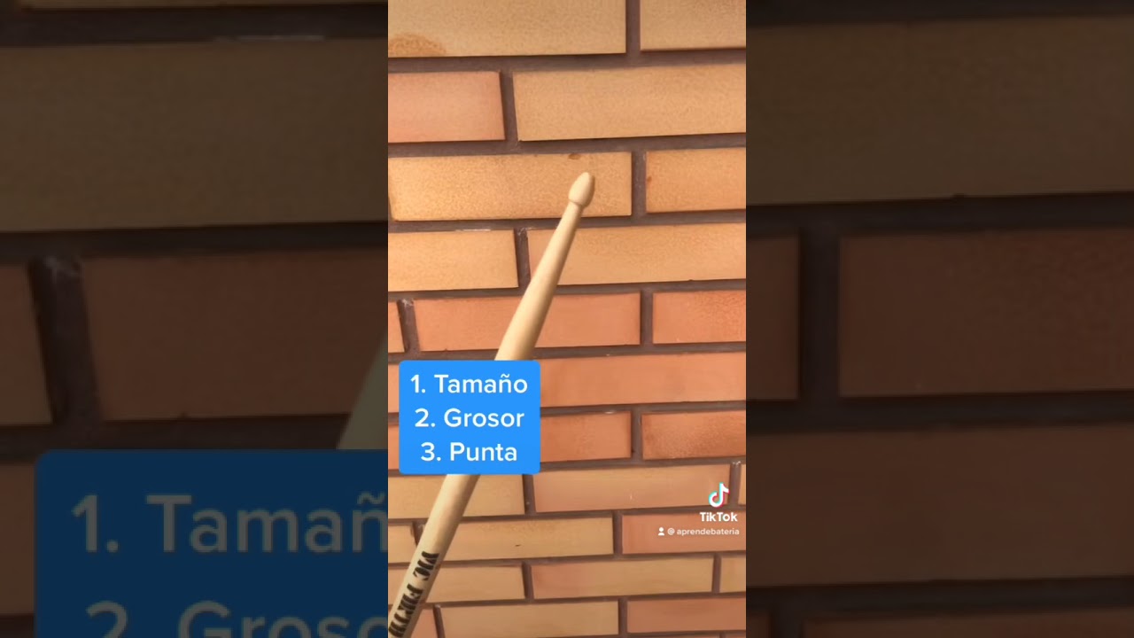 Tipos de BAQUETAS de batería 🎵 #shorts