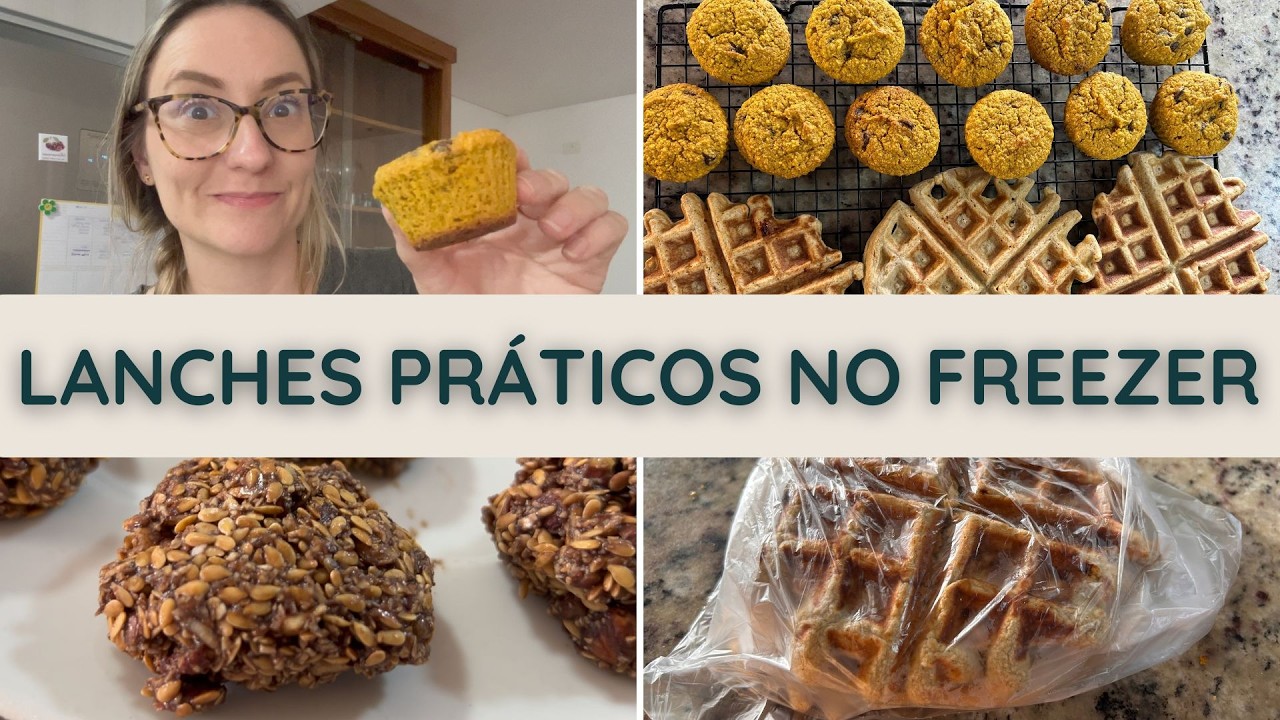 3 RECEITAS PRÁTICAS PARA O LANCHE | Lanches doces sem gluten para congelar | Descongele na airfryer