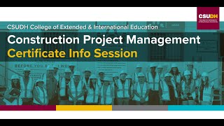 Info Session: CSUDH Construction Project Management Programs | Online Webinar (1/10/22)