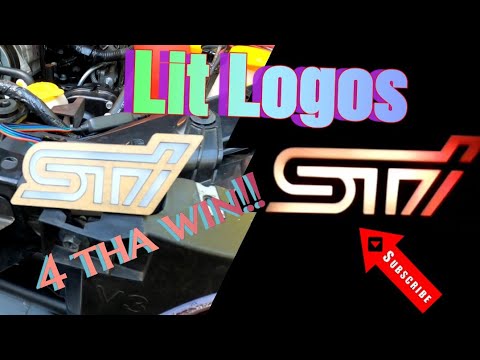 Lit Logos RGBW STI Emblem, Unboxing & Install