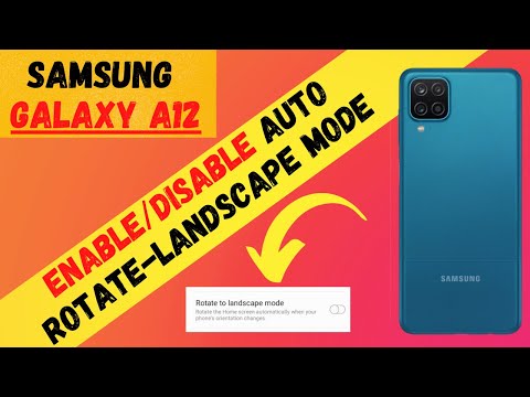 Galaxy A12: Enable/Disable Auto Rotate-Landscape Mode in Samsung A12 how to auto rotate Galaxy a12✔️