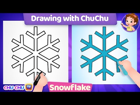 How to Draw a Snowflake? - Drawing with ChuChu - ChuChu TV Drawing for Kids Easy Step by Step