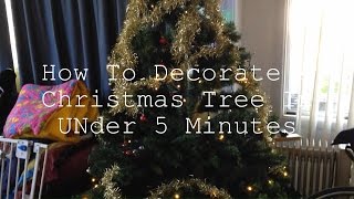 preview picture of video 'How To Decorate A Christmas Tree In Under 5 Minutes'