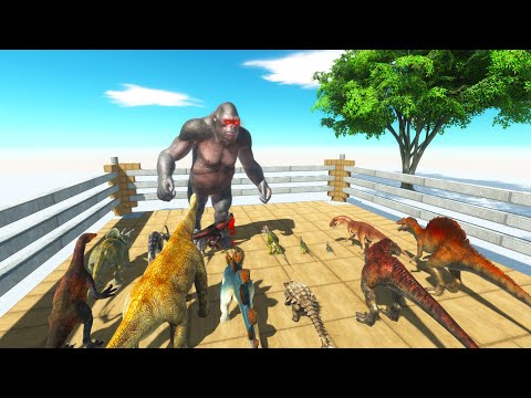 NEW GORO THE GIANT REMASTERED! vs EVERY DINOSAURS | Animal Revolt Battle Simulator Update