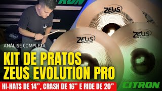 Video thumbnail for KIT DE PRATOS DE BATERIA ZEUS EVOLUTION PRO, QUALIDADE REFORÇADA | ANÁLISE COMPLETA by Citron