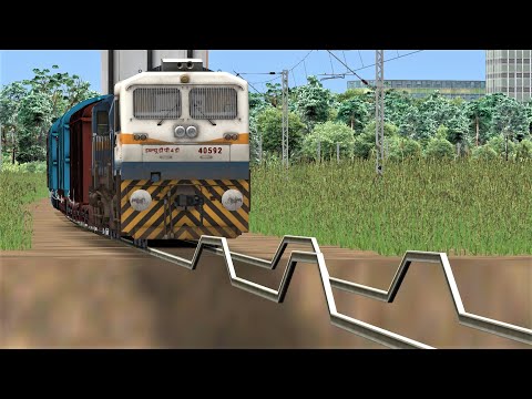 Train Running on Risky Railway Tracks | Worst Rail Journey – Train Simulator Indian Railways 2021