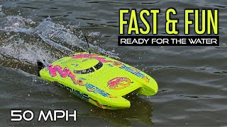 Maiden Run GPS Speed Test Proboat Blackjack 24 4s RTR Catamaran Rc Boat