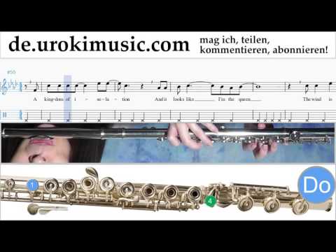 Flötenunterricht FROZEN - Let It Go Noten Lernen Teil#2 um-995