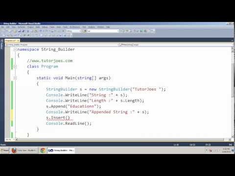 String Builders In C Net Tamil