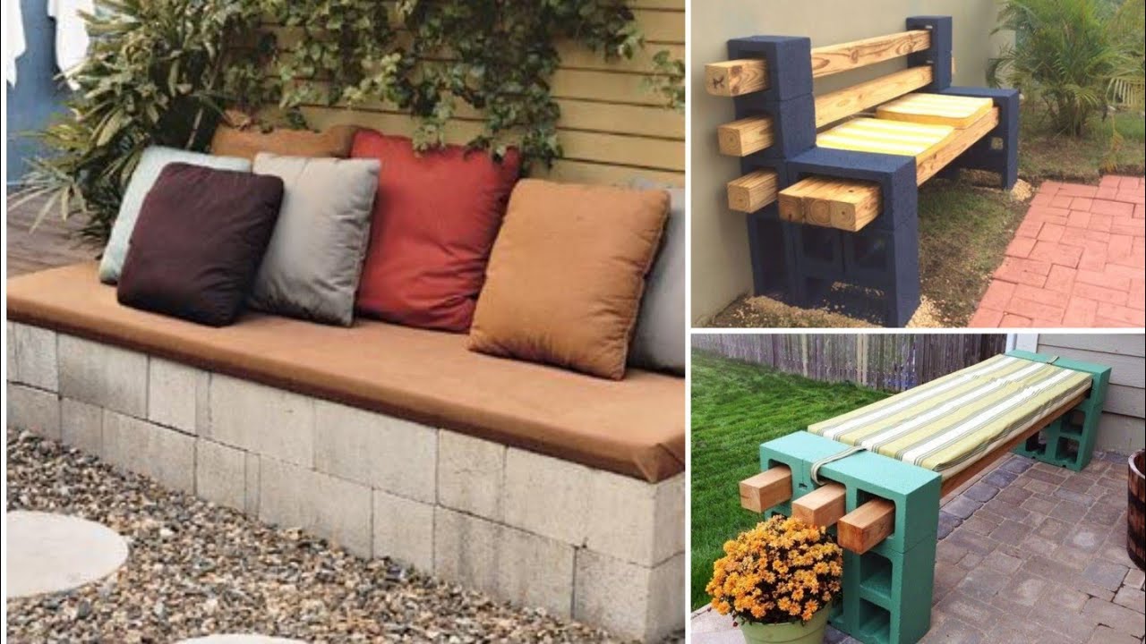 IDÉIAS DE BANCOS DE JARDIM COM BLOCOS DE CONCRETO! MUITA INSPIRAÇÃO PRA VOCÊ!