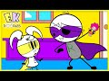 Ryan Pretend Plays DARK TITAN Vs EK Doodles Superhero Kids