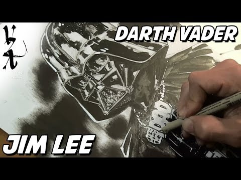 Jim Lee drawing Darth Vader