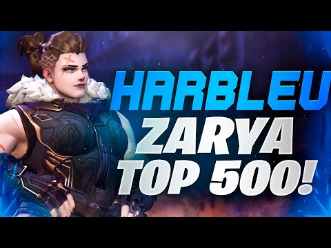 Harbleu plays as Zarya on King's Row [ Overwatch Season 30 Top 500 ]
