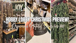 HOBBY LOBBY CHRISTMAS SHOP WITH ME! | 2025 CHRISTMAS DECOR PREVIEW | ORGANIC CHRISTMAS DECOR