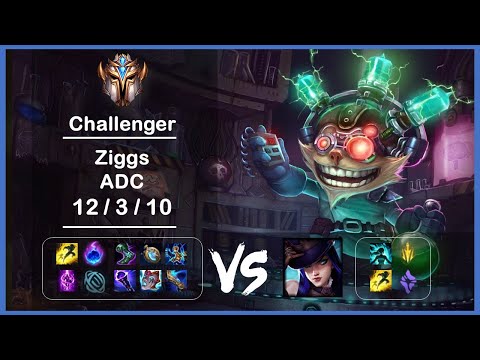ADC Ziggs vs Caitlyn Patch 11.21