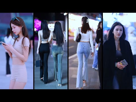 👉4K💋🔥😍💃✨Urban Glam: A Fashion Journey Through City Streets🌃👠#StreetStyle #FashionTrends #NightLife