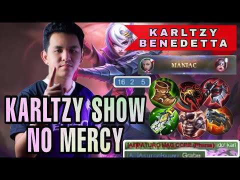 KARLTZY BENEDETTA GAMEPLAY - SHOW NO MERCY MANIAC! - MLBB