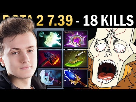Juggernaut Gameplay Miracle with 18 Kills and Giants - Dota 2 7.39