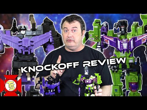 2 TRANSFORMER Devastator KNOCK OFFS Reviewed – Black & Shiny