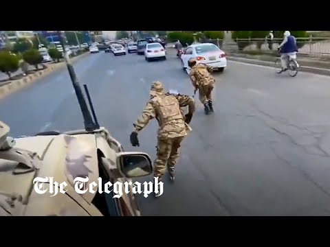 Taliban use roller skates to patrol the streets of Kabul