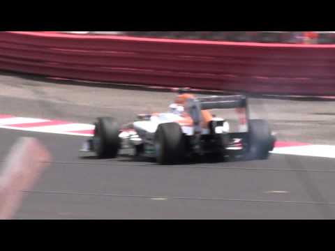 Di Resta - Punctured Rear Right - British F1GP