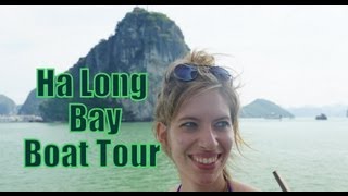 Halong Bay, Vietnam Junk Boat Cruise with Scenic Landscapes, Caves & Karst Mountains Travel Video