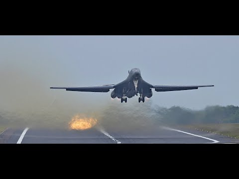 Pilot abort take-off!! try again in their incredibly loud USAF B1B Bombers Fairford