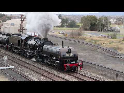 Australia's Largest Steam Locomotive - Beyer-Garratt '6029' - In Bathurst