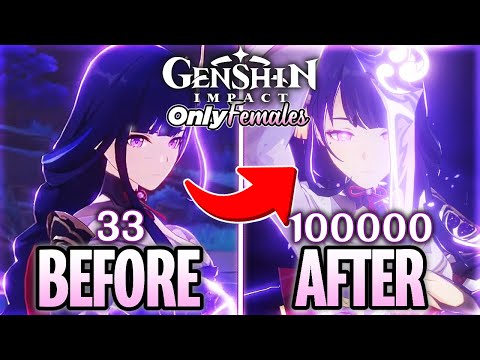 I Spent 24 Hours To Build Raiden Shogun on My Females Only Account! (Genshin Impact Females Only)