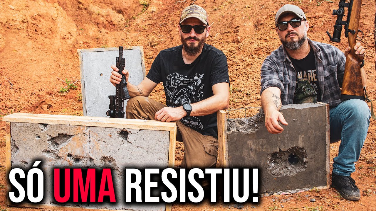 Teste de disparo em NOVE tipos de paredes! (9mm | .38SPL | 5,56mm | .308 Winchester | 12)