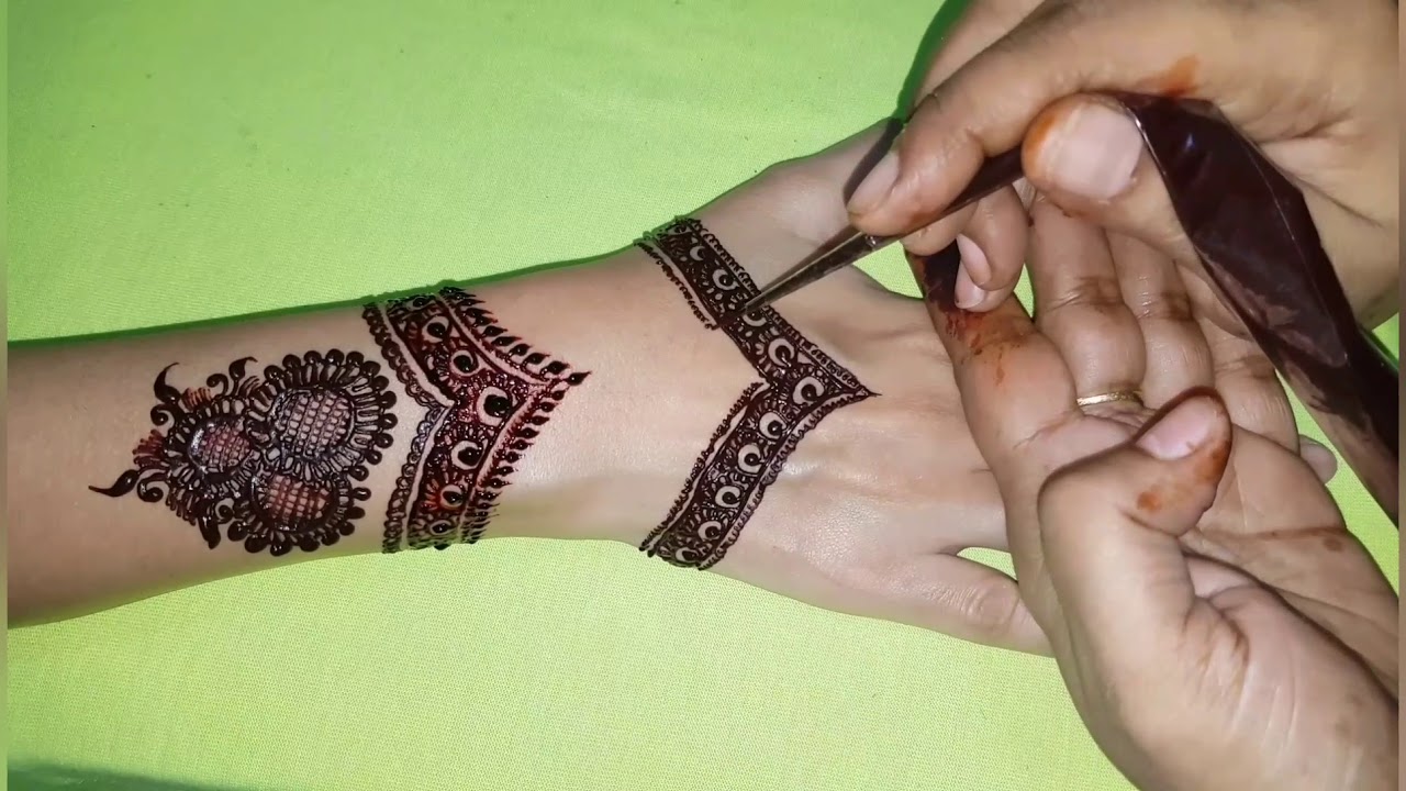Videos 44 Cone Mehndi Design video || simple mehndi design||Easy mehndi design||step by step||Back hand Mehndi