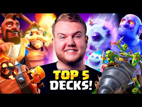 TOP 5 BEST DECKS TO PUSH TROPHIES IN CLASH ROYALE 🏆