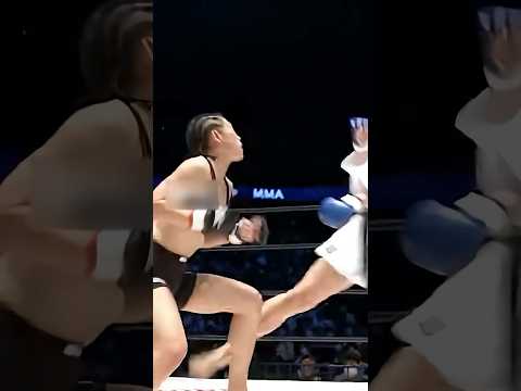 【カーフキックで一撃KO（スロー有り）】空手 vs 総合格闘家 #異種格闘技戦 #mma #karate