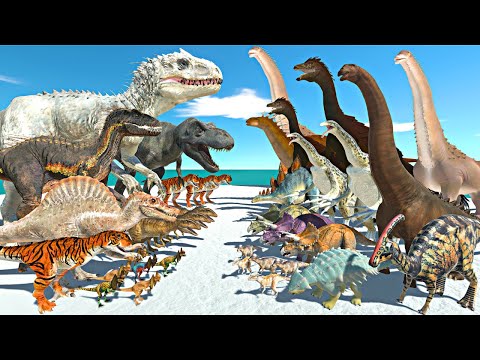 Herbivore Dinosaurs vs Carnivore Dinosaurs - Animal Revolt Battle Simulator