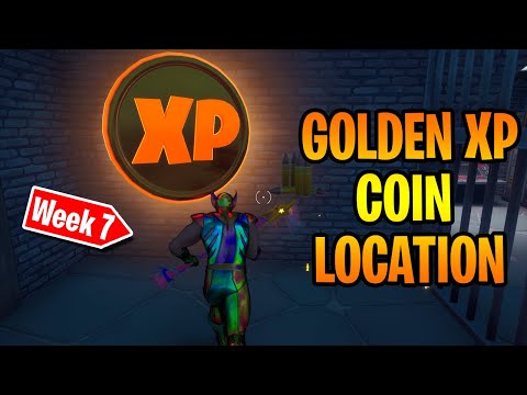 Fortnite Week 7 Golden XP Coin Location!