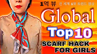 Global Top #10 Scarf Hacks for Girls | Trending Worldwide Scarf Styles #scarf #trending