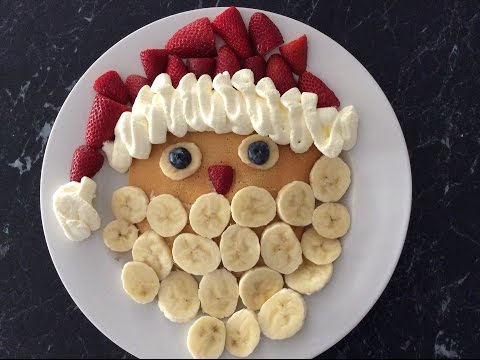 HOW TO MAKE PANCAKE ART- CHRISTMAS SANTA CLAUS PIKELET FOR KIDS/TODDLERS