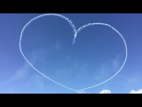 Arab Today- Planes trace a heart with contrails