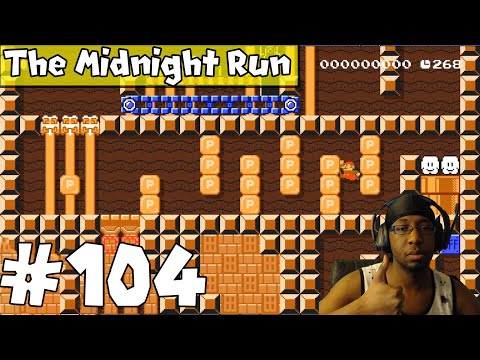 Mario Maker: The Midnight Run #104 -  Vertically Large Pyramid