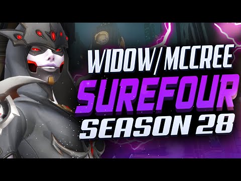 Surefour Widow and McCree gameplay! [ Overwatch Season 28 Top 500 ]