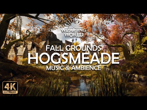 Fall Grounds in Hogsmeade 🍂 | 4K Cinematic Harry Potter Music & Ambience