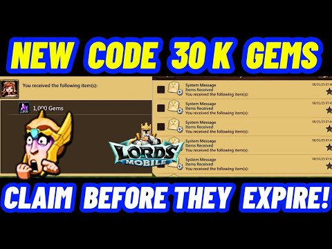 7 New Redeem Codes for 30K Gems! | Claim Before They Expire Lords Mobile