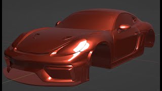 Speed modelling of Porsche 718 Cayman GT4 RS CS  in blender (Part 1)
