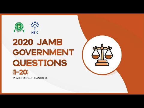 2020 JAMB Government Question 1 to 20 - NTIC Online Class