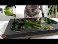 Mystical Elegance Radiant Work Of Art Made Of Acrylic Epoxy Resin 24 Carat Gold